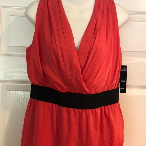 NWT Jacquline Design Studio coral sleeveless dress - Picture 4 of 6